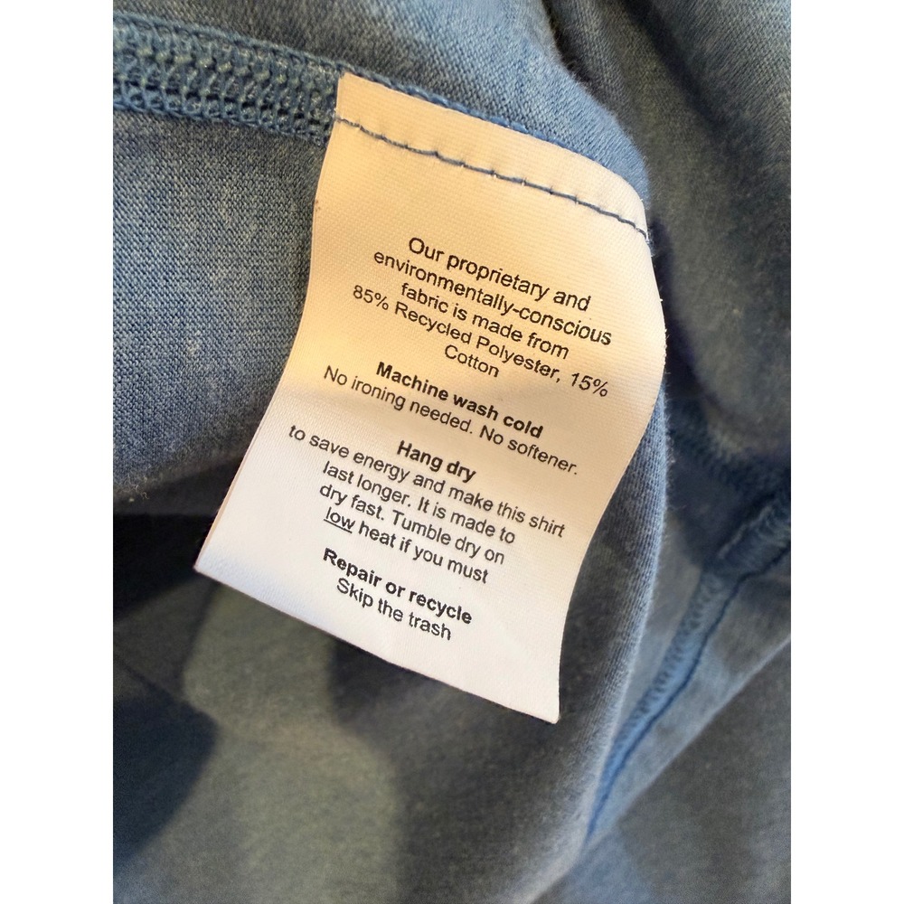 Poncho Outdoors Mens XL Blue Heather Long Sleeve Pocket Tee Performance Shirt - Picture 12 of 13
